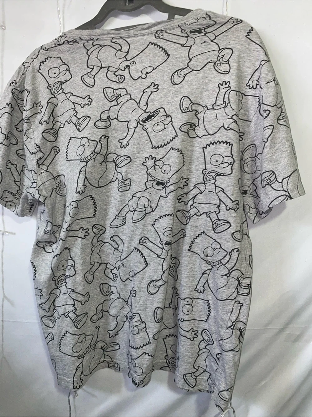 Kids Gray Bart Simpson Graphic Tee - Unbranded